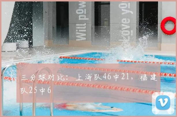 三分球对比：上海队46中21，福建队25中6