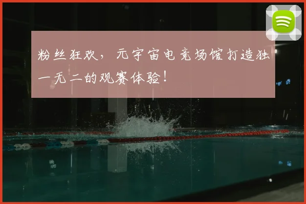 粉丝狂欢，元宇宙电竞场馆打造独一无二的观赛体验！